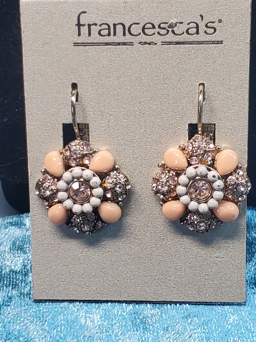 Francesca's Collections Gold Tone Rectangular Drop Earrings